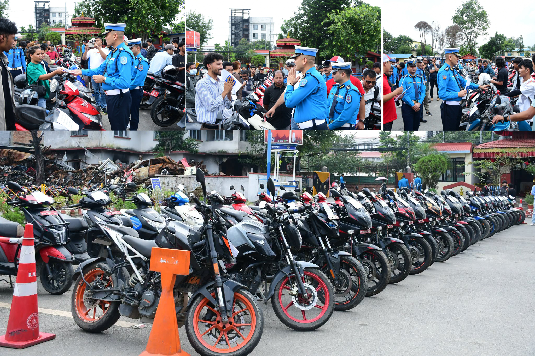 चोरी भएका ५० थान दुईपाङ्ग्रे सवारी साधन सम्बन्धित धनीलाई हस्तान्तरण ।